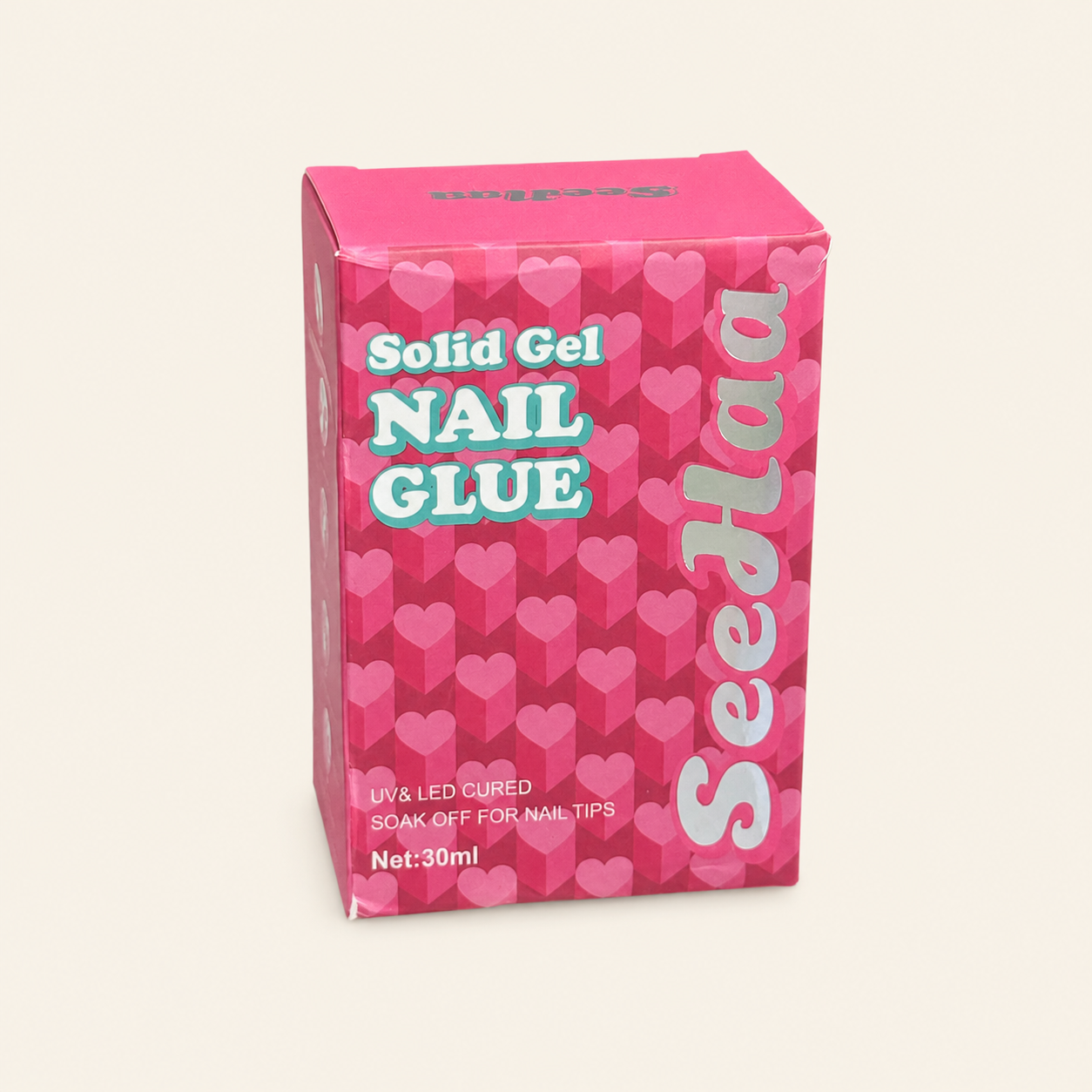 SEEHAA Solid Gel Nail Glue UV/LED 30 ml – Adesivo Professionale per Press-on Nails e Soft Gel Tips